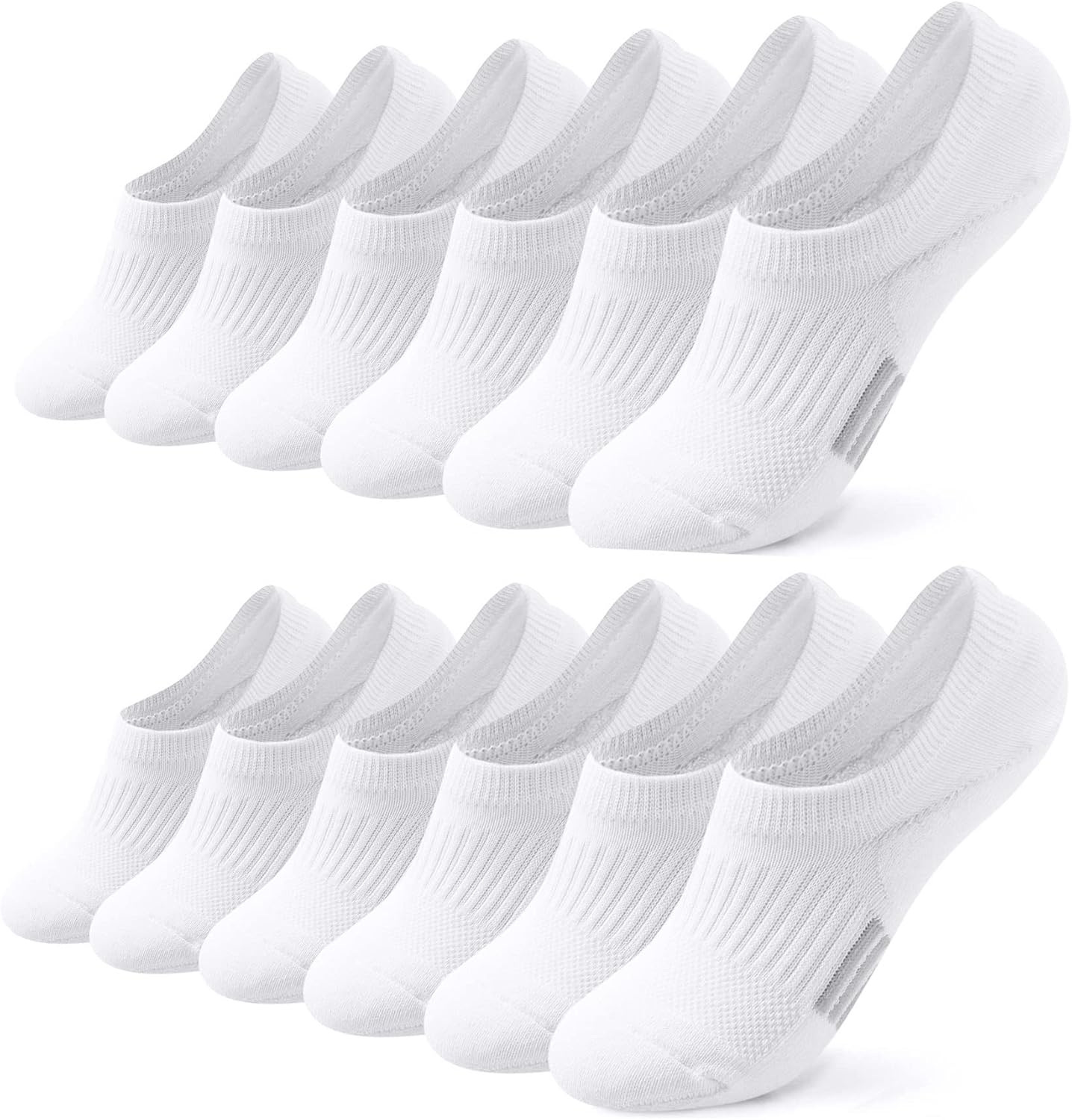 Detalle de Lot de 6 paires de chaussettes basses femme respirantes (35-38 / 39-42) avec bandes antidérapantes