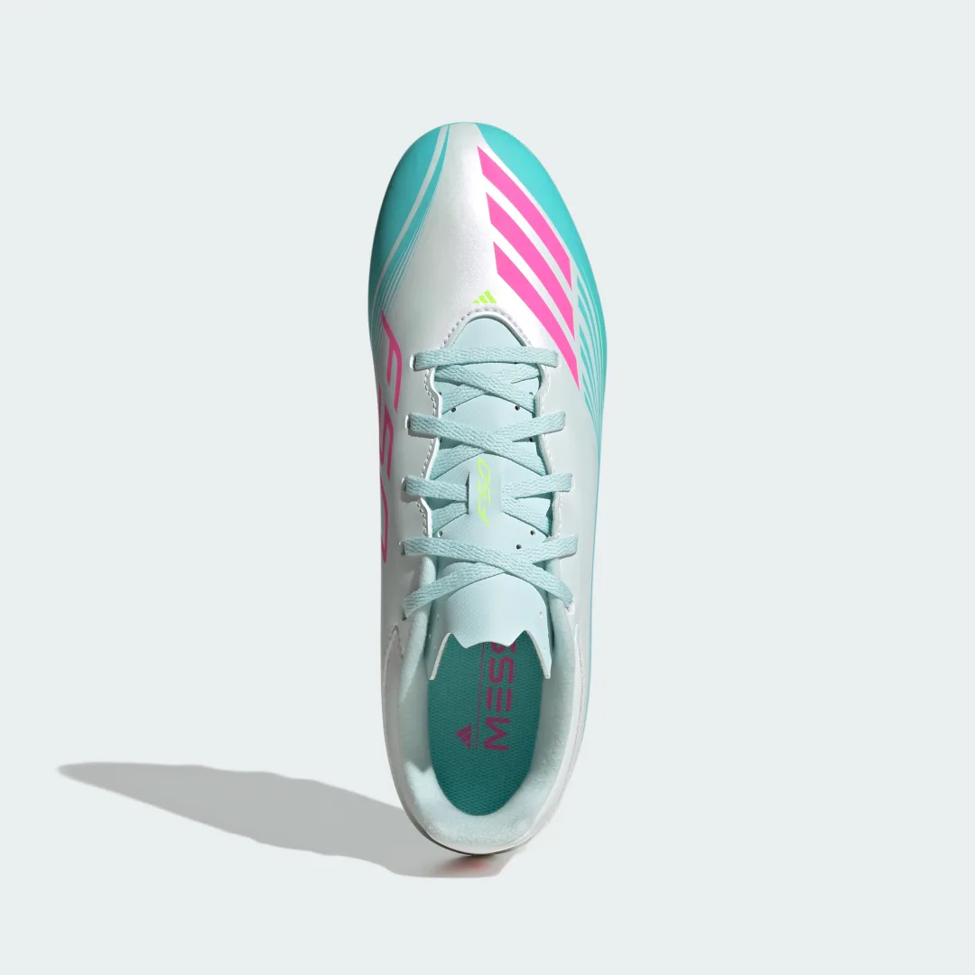 Thumbnail 2 de Bota de fútbol F50 MESSI CLUB – césped natural seco / multisuperficie (Adidas, blanco)