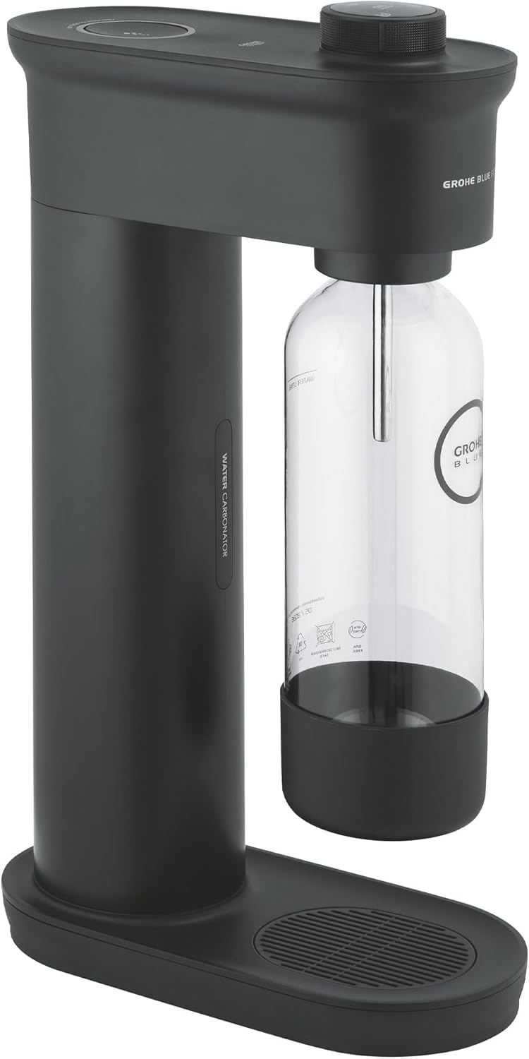 Detalle de GROHE Blue Fizz Wassersprudler Starter Set – Schwarz (Modell 31943K00)