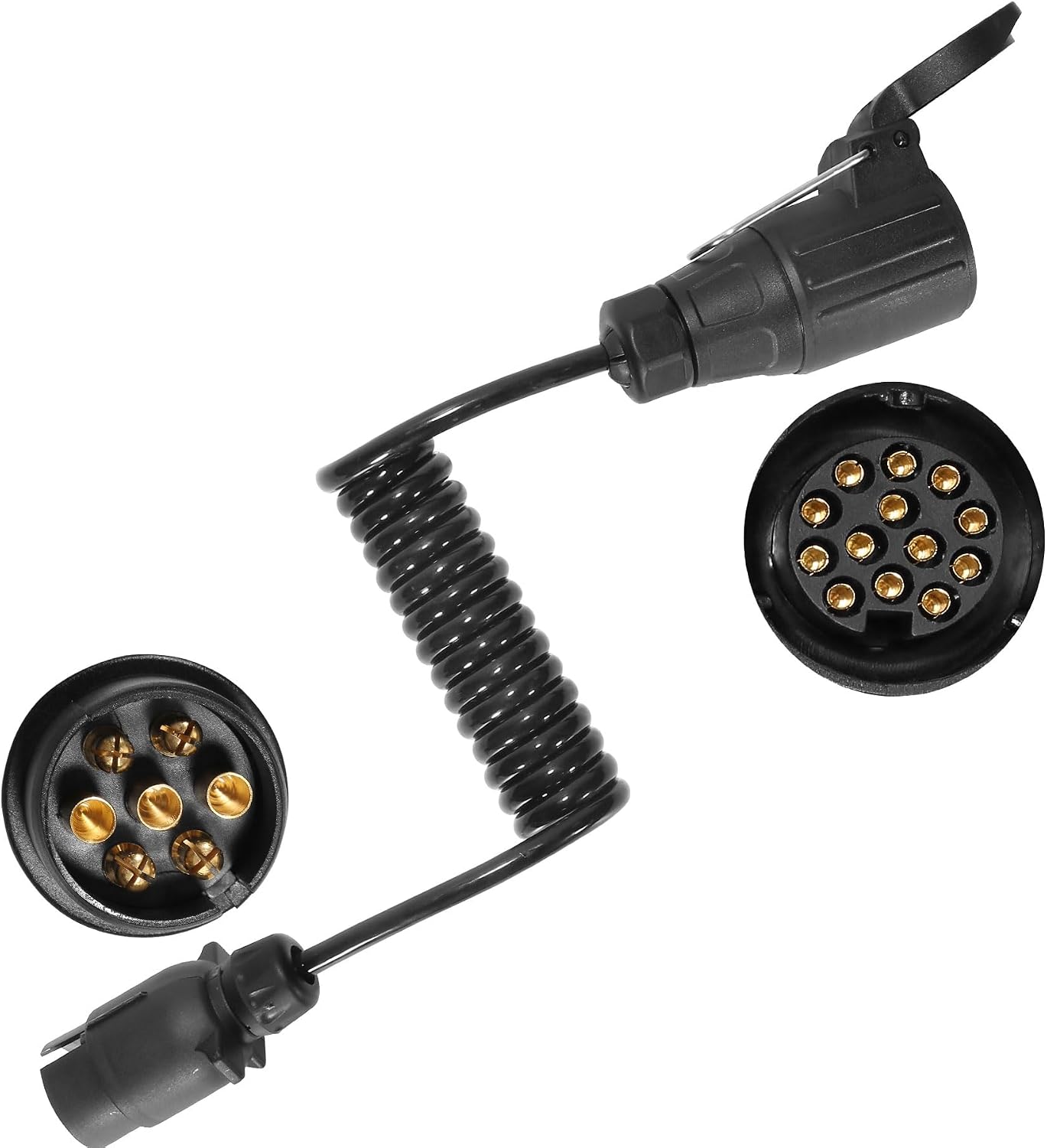 Detalle de ETUKER 7pin 12v Towbar Extension Cable (1.7m) – 13 to 7pin Trailer Adaptor