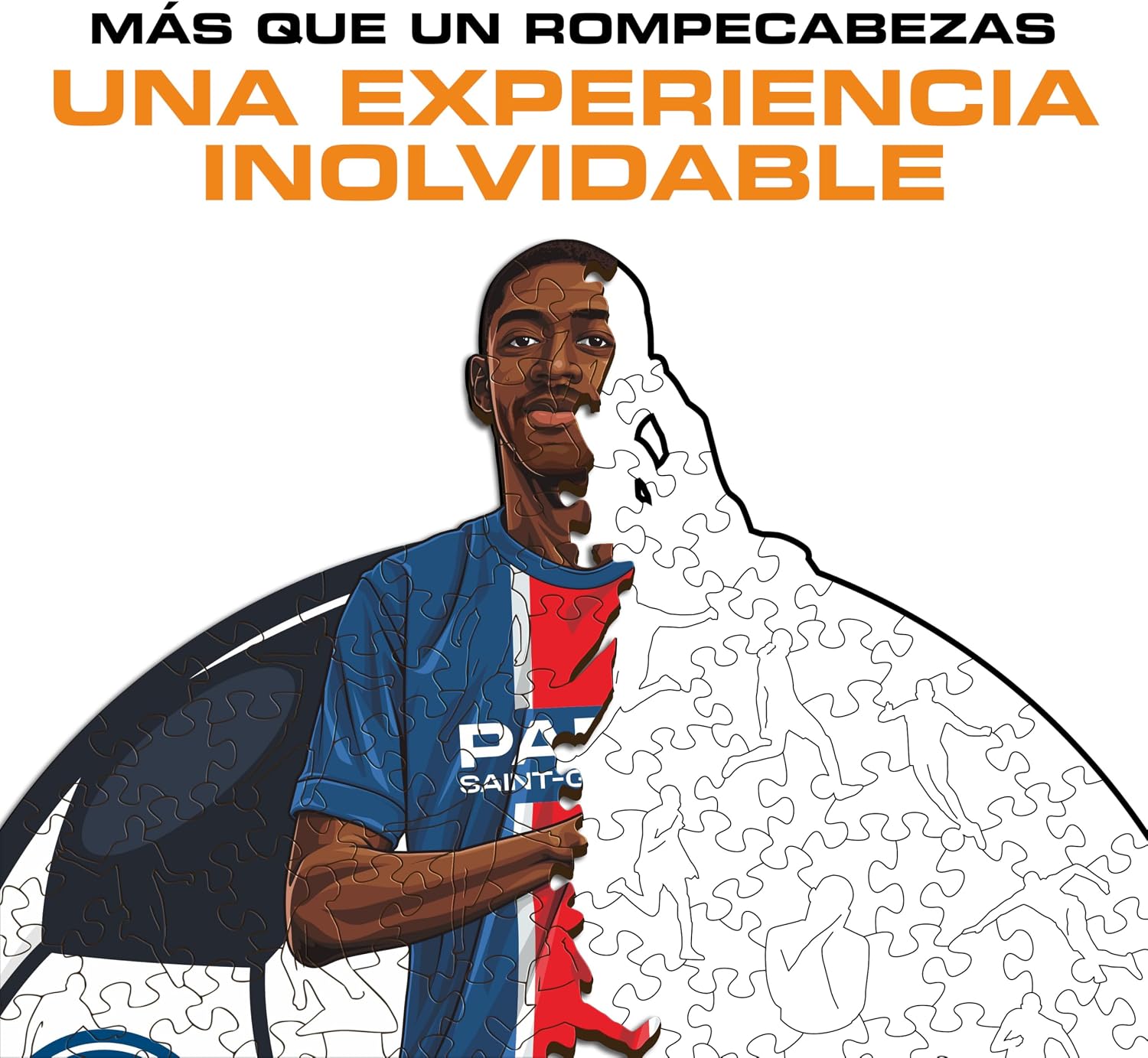 Thumbnail 4 de Iconic Puzzles PSG Ousmane Dembélé, puzzle di legno 270 pezzi taglia M (licenza ufficiale) 100% sostenibile