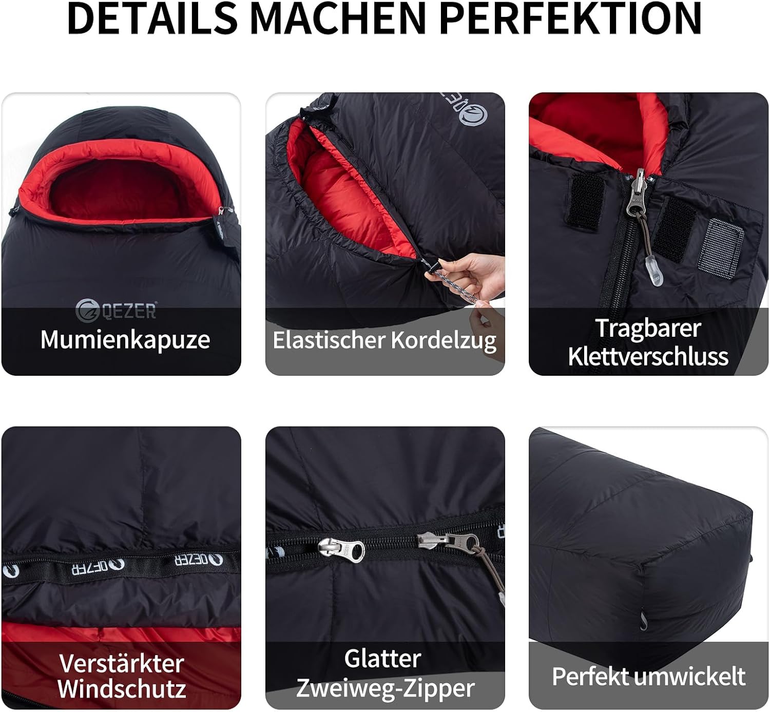 Thumbnail 4 de QEZER Daunenschlafsack -30 °C 🏕