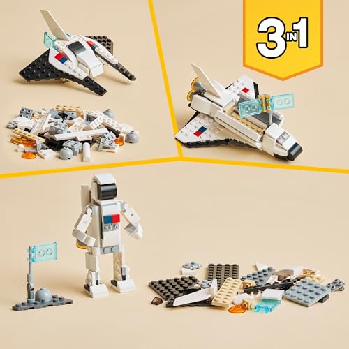 Detalle de LEGO Creator 3 in 1 Space Shuttle 31134: 3 Builds in One Set for Ages 6+