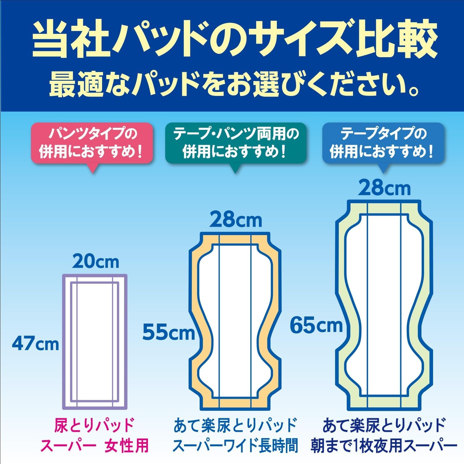 Detalle 1 de サルバ 朝まで1枚ぐっすりパッド 夜用スーパー 7回吸収 28×64cm テープ用 30枚