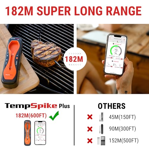 Detalle 2 de ThermoPro TempSpike Plus 180M - Termómetro inalámbrico para carne🍖