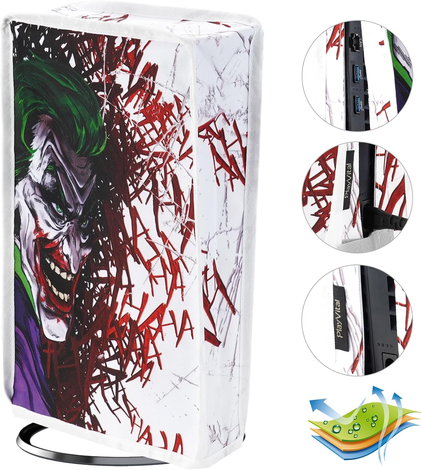 Thumbnail 2 de Playvital Vertical Dust Cover for PS5 Slim Digital Edition (The New Smaller Design)