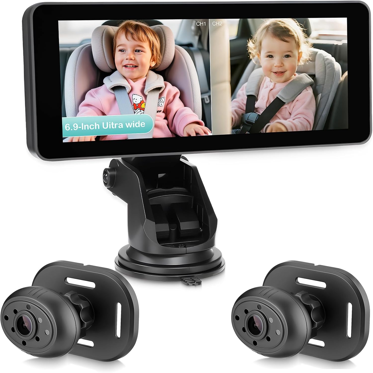 Detalle de GEARCELL Baby Car Camera 1080P monitor