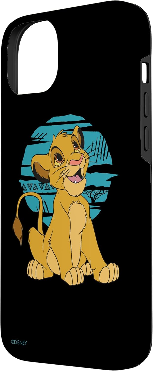 Thumbnail 1 de Coque Disney Le Roi Lion Young Simba Happy Bleu Rétro pour iPhone 14 Plus