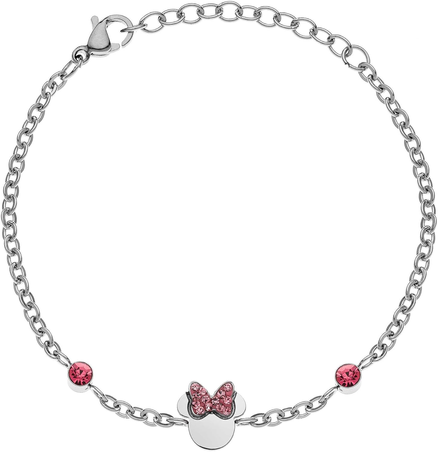 Detalle de Disney Bracciale Minnie Mouse in Acciaio Inossidabile e Zirconi 13–18 cm