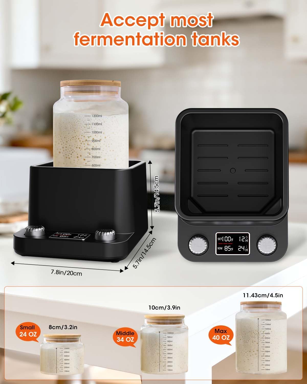 Thumbnail 3 de MYMULIKE Sourdough Starter Warmer 70°F–104°F