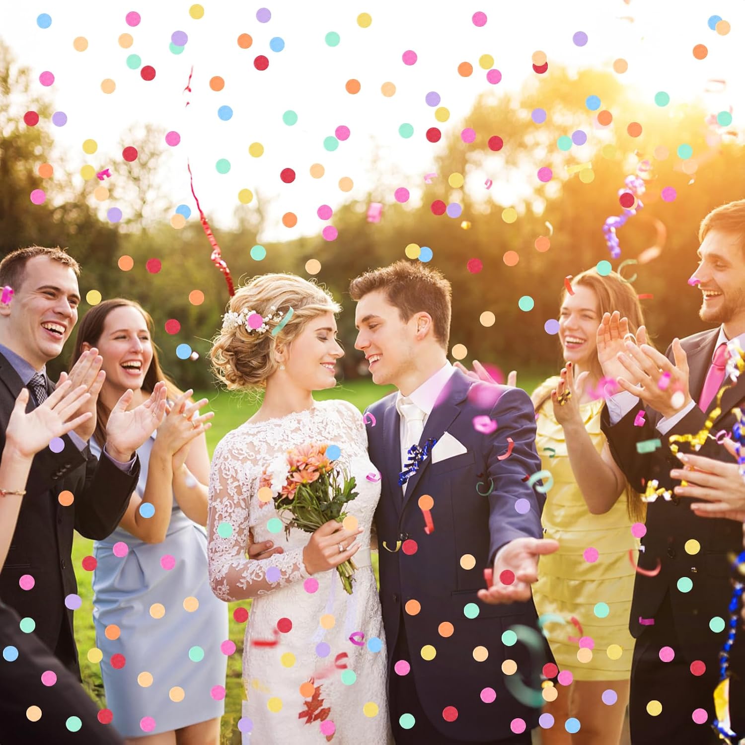 Thumbnail 6 de Konfetti Bunt 6000 Stück (2,5 cm) für Geburtstag, Hochzeit & Party-Deko – 50 g Papier-Konfetti