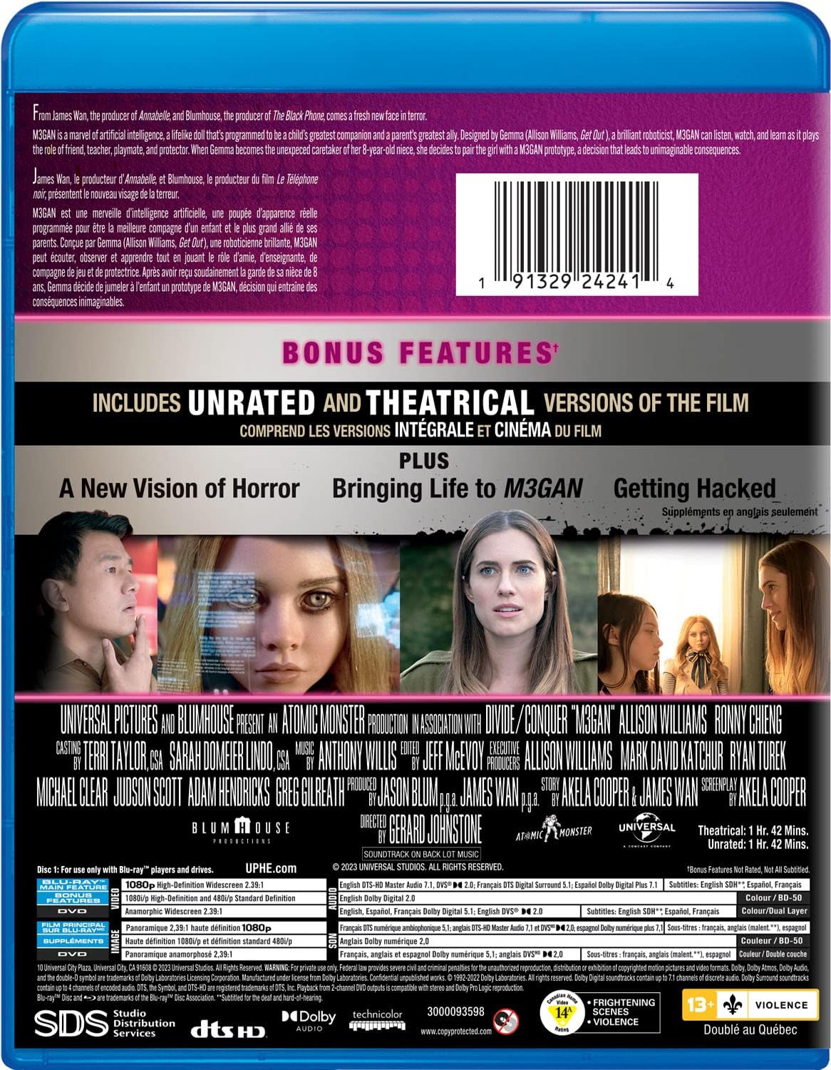 Detalle 1 de M3GAN Unrated Edition Blu-ray + DVD, Bilingual