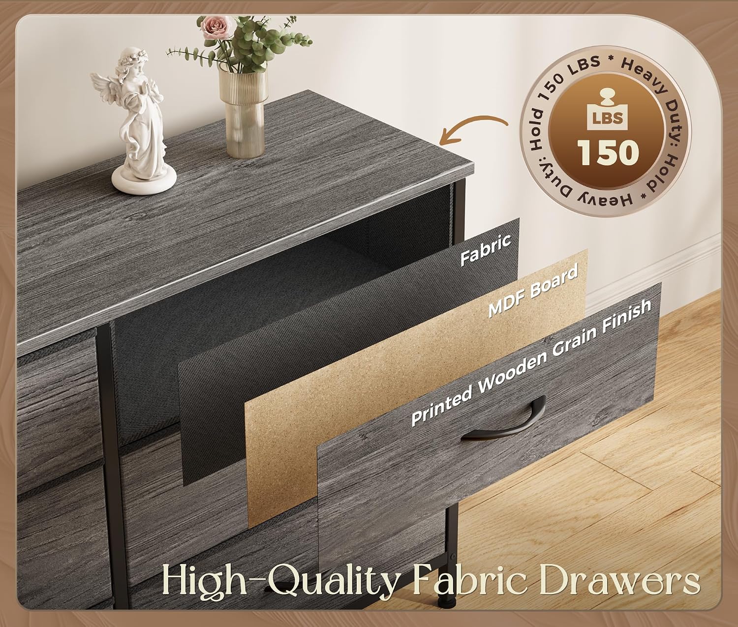 Thumbnail 3 de Huuger Fabric Dresser, 12 Drawers