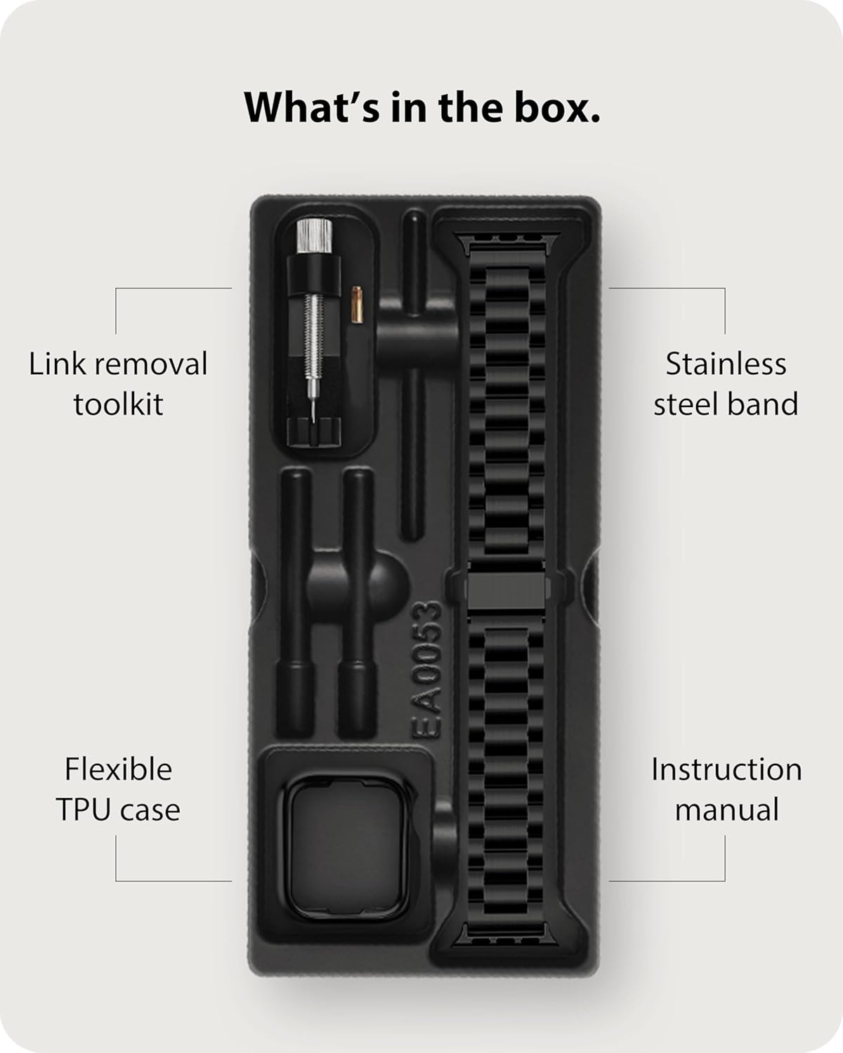 Thumbnail 5 de Fullmosa cinturino in acciaio inox per Apple Watch 40/41/42/44/45/46/49 mm, nero – compatibile con Ultra/SE/Serie