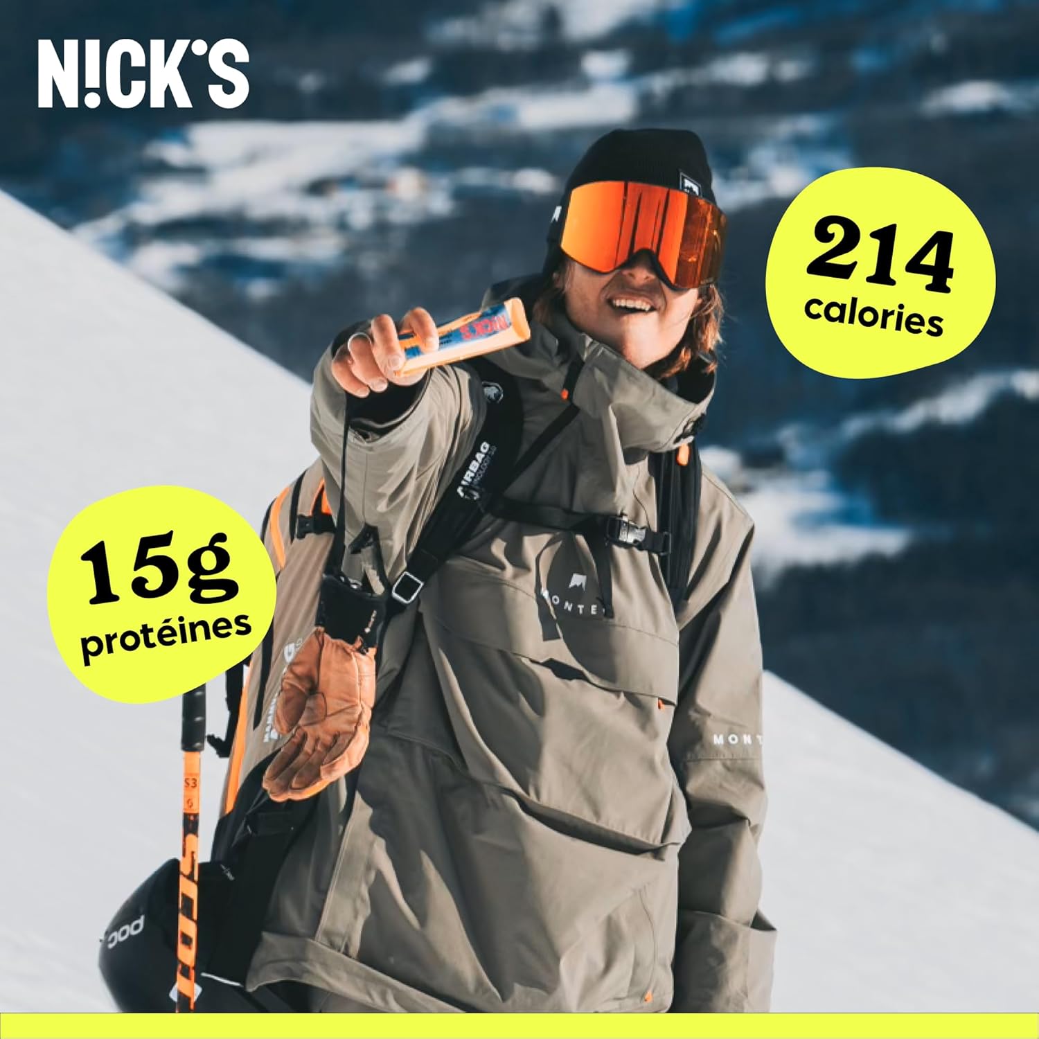 Thumbnail 2 de N!CK'S NICKS Barre protéinée low carb au beurre de cacahuète (12 barres)