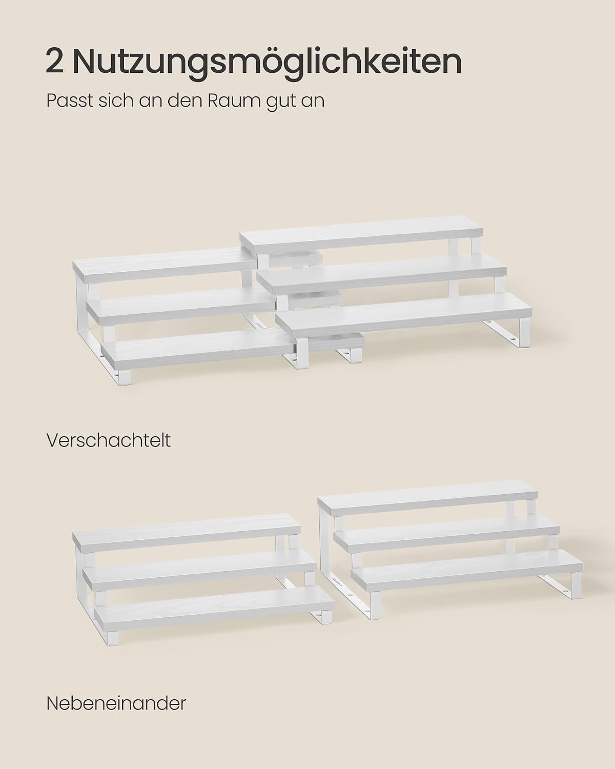Thumbnail 4 de SONGMICS KCS116W01 Gewürzregal 3 Ebenen