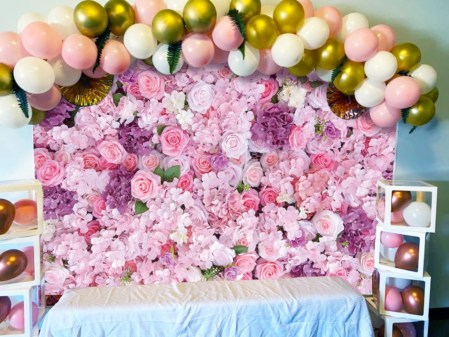 Detalle 2 de BINQOO 7x5ft Lilac Flowers Backdrop for Photography