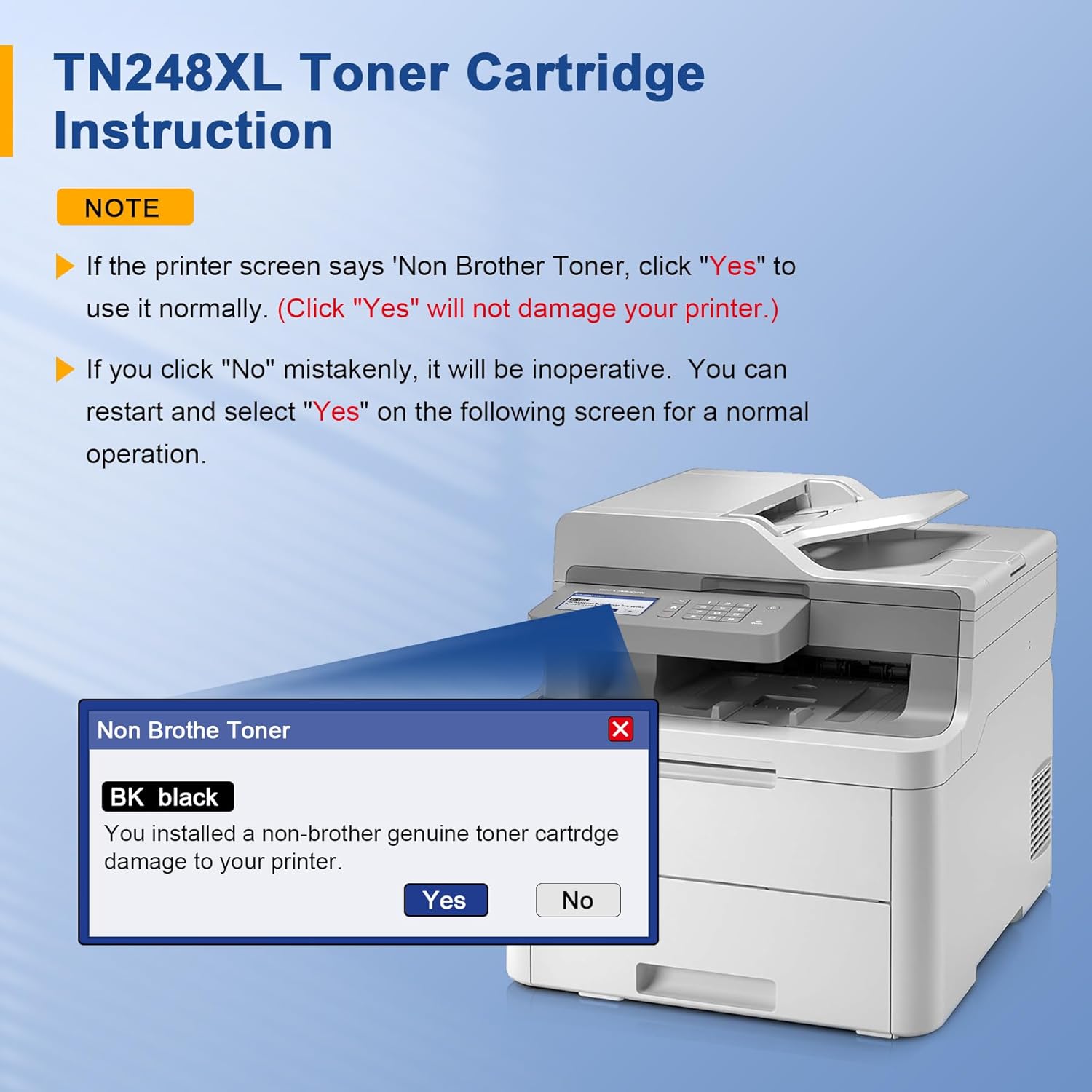 Thumbnail 5 de Palmtree TN248XL TN248 Toner Cartridges – 5-pack CMYK for Brother HL-L3220CDW, MFC-L3740CDW and more (TN248CMYK Value Pack)