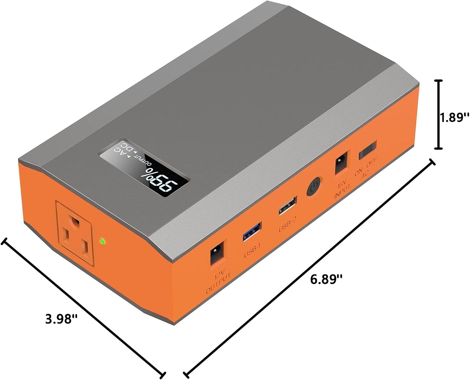 Detalle de ZeroKor R65 Portable Power Bank with 65W 110V AC Outlet, 24,000mAh