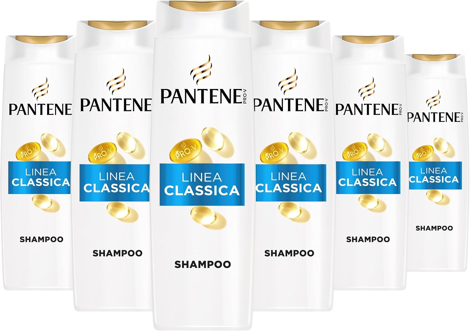 Detalle de Pantene PRO-V Shampoo Linea Classica 6x300ml per Capelli Normali e Misti: protezione dei legami e detersione delicata