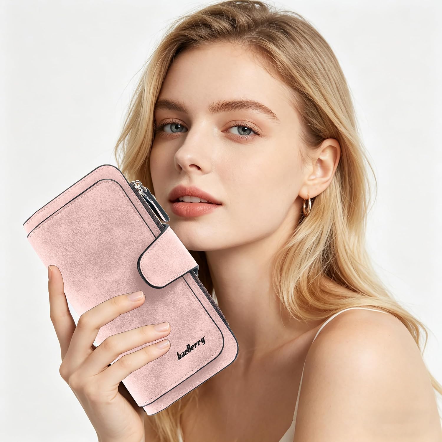 Thumbnail 5 de ZhengYue RFID Blocking Ladies Purse: Soft PU Leather Wallet with 16 Card Slots