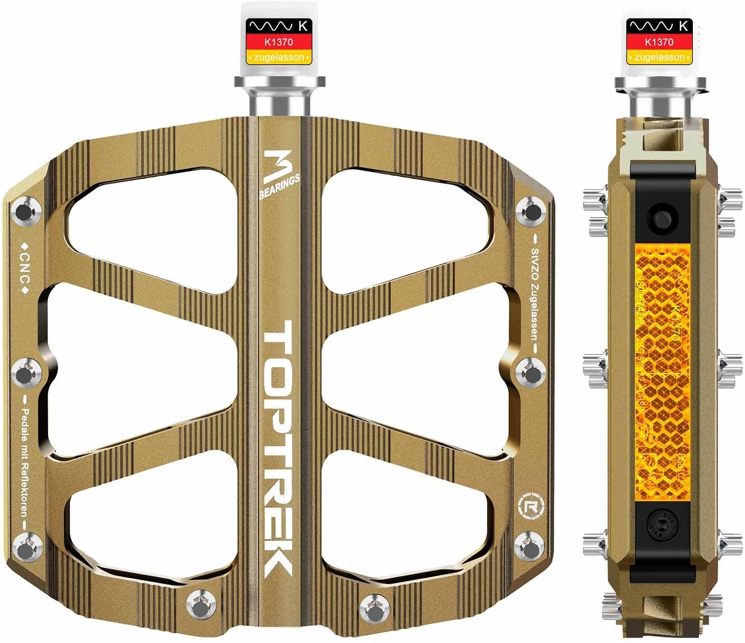 Detalle de toptrek Fahrradpedale CNC Aluminium 200 g