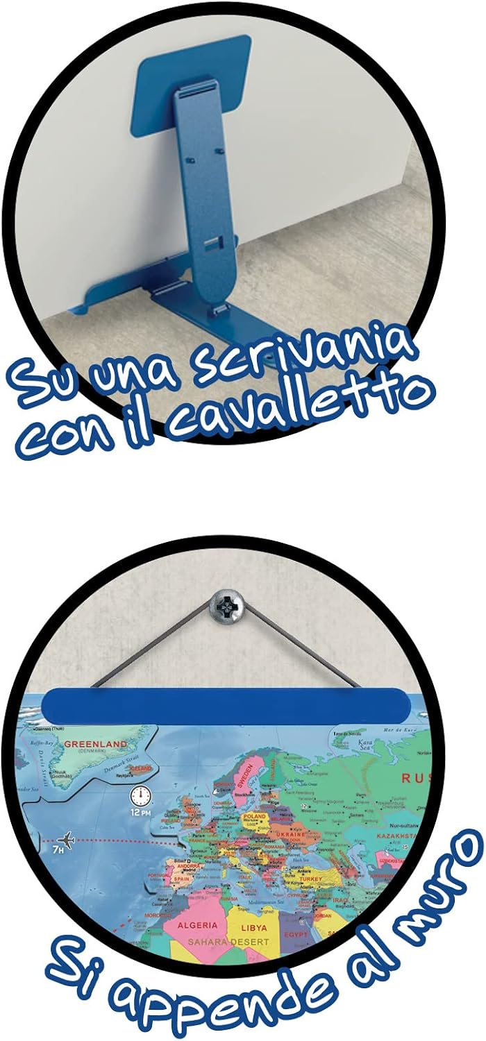 Thumbnail 3 de Buki Planisfero Magnetico 7346IT: Planisfero magnetico 70 x 38 cm per imparare la geografia giocando