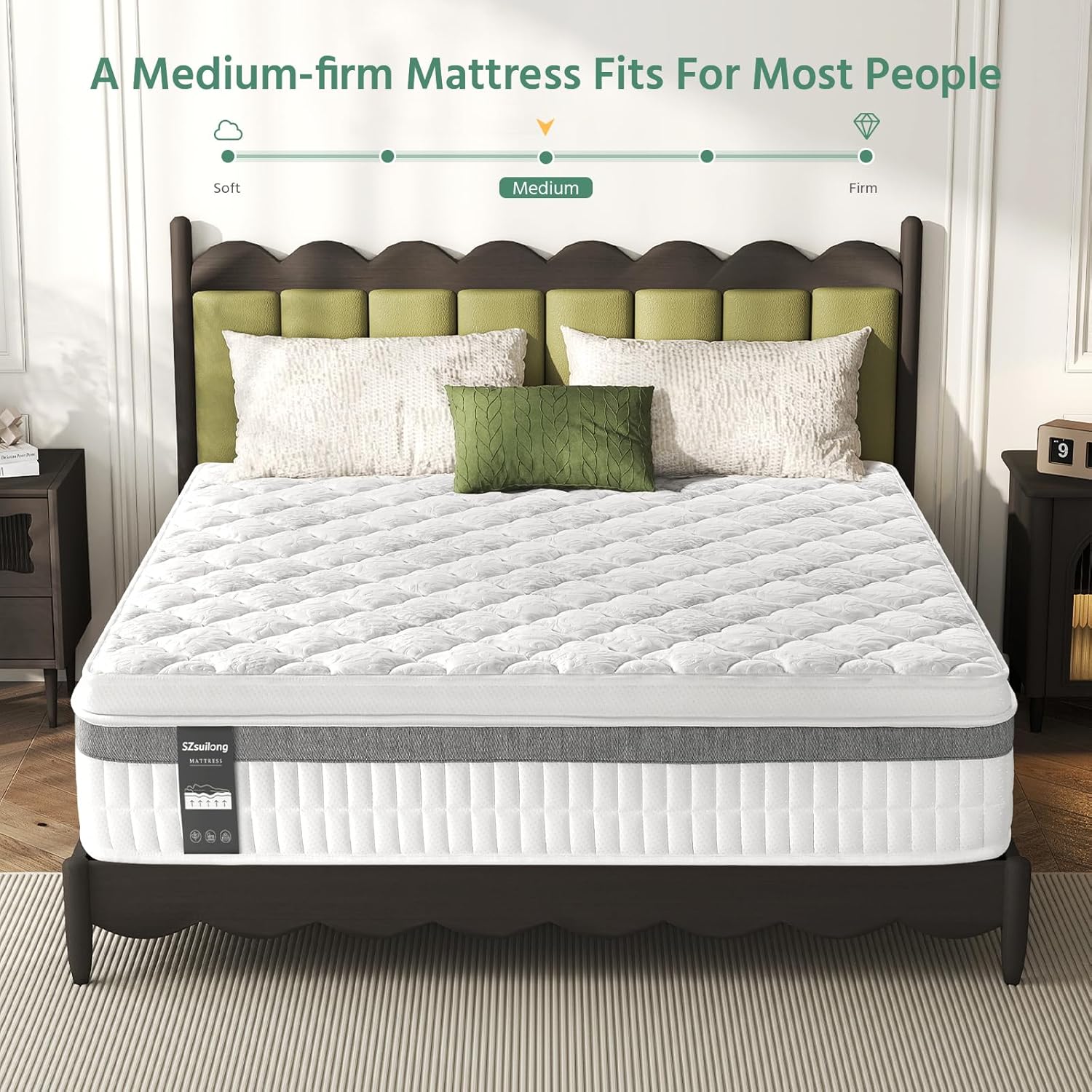 Thumbnail 4 de SZsuilong 4ft6 Double Mattress — 11 Inch Hybrid Pocket Sprung Orthopaedic Mattress