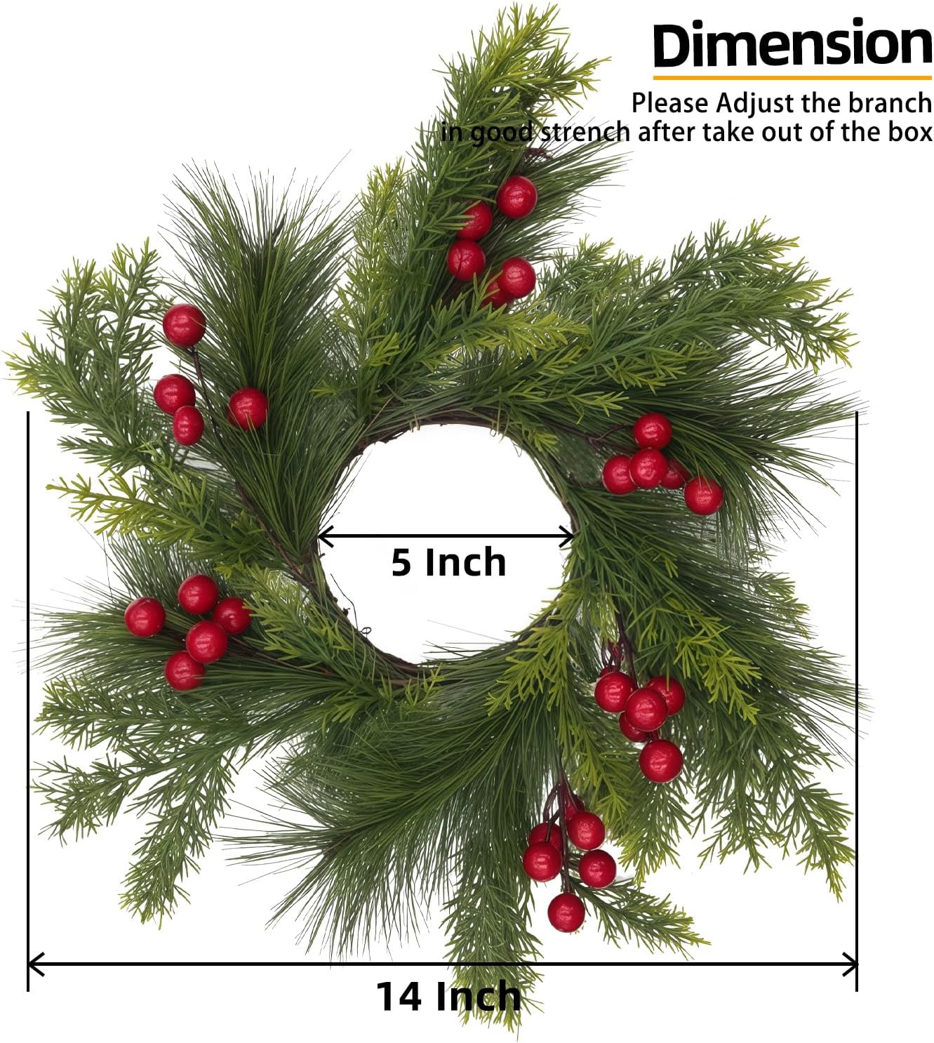 Detalle de HipTree Candle Ring Wreaths, 14-Inch