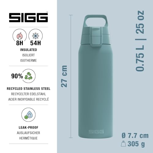 Thumbnail 2 de SIGG Shield Therm One Morning Blue 0,75 L – Auslaufsichere, vakuumisolierte Edelstahl-Trinkflasche
