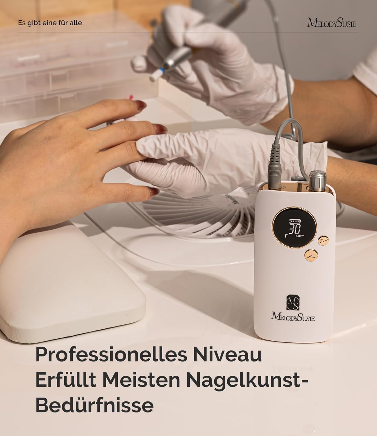 Thumbnail 5 de MelodySusie tragbarer Nagelfräser SC320F (bis 30.000 U/min, kabellos) für Gel, Acryl & Polieren