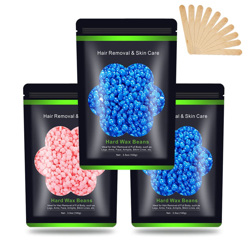 Detalle de Auperwel Hard Wax Beads for Hair Removal (10.5 oz / 300 g) — Sensitive Skin Brazilian, Face, Bikini & More