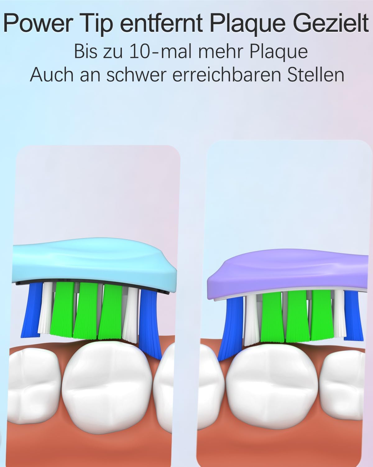 Thumbnail 2 de Jarubekil 12er Ersatzbürsten für Philips Sonicare – kompatible Aufsteckbürsten (6 weiß/6 schwarz)