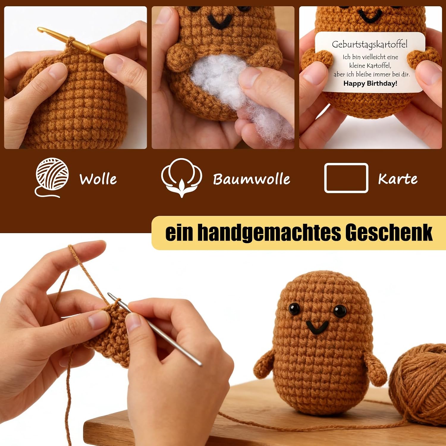 Thumbnail 2 de Tixlux Pocket Hug Positive Kartoffel 5×7 cm