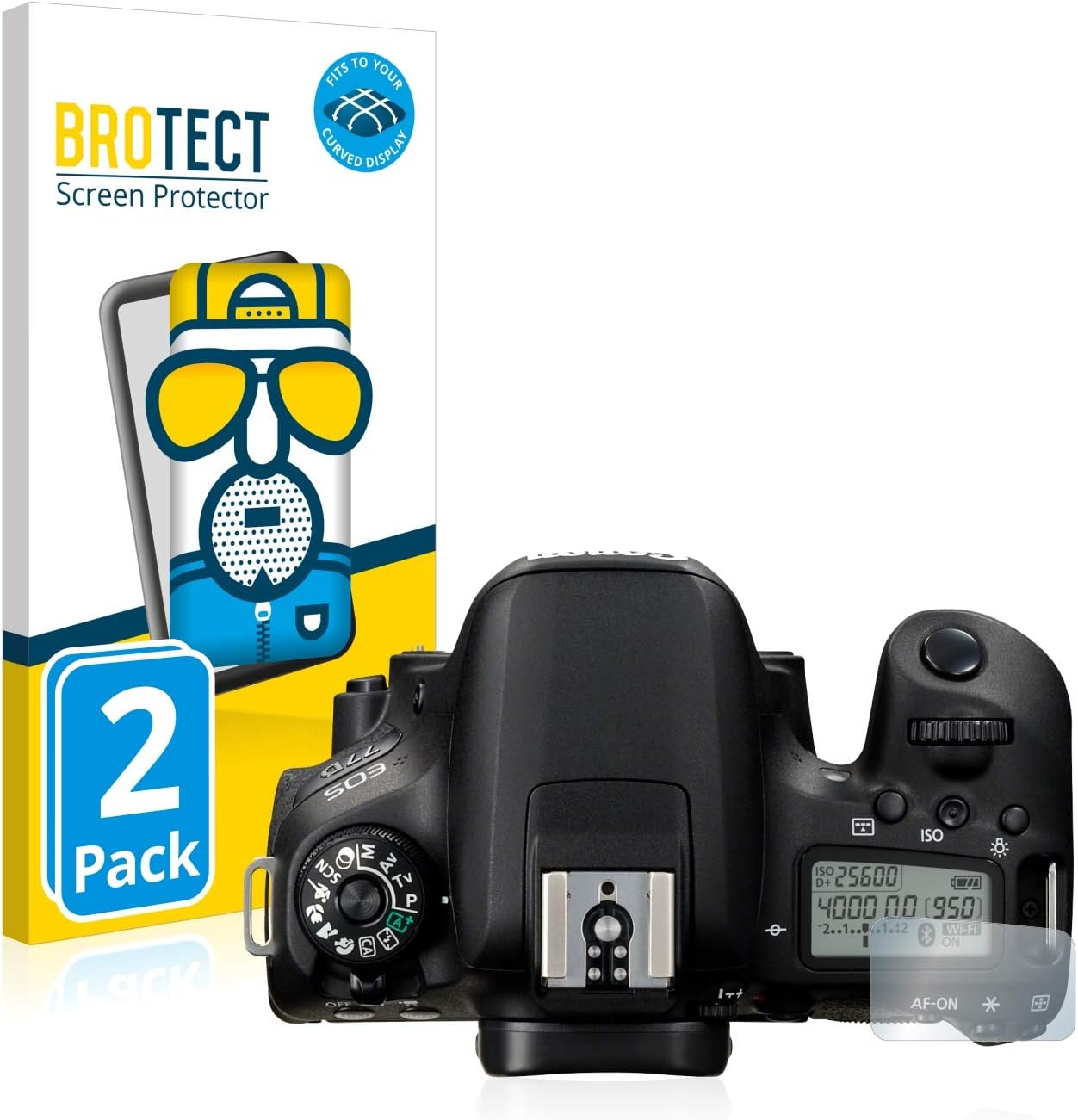 Thumbnail 1 de BROTECT Full-Cover Matt Displayschutz für Canon EOS 77D (Schulterdisplay) – 2er Set