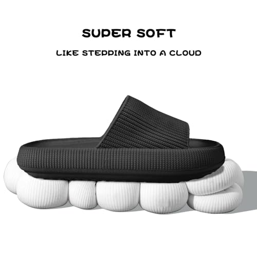 Detalle de BHFRGAS Sliders Cloud Slippers Women Men – Non-Slip Thick Sole Cloud Sliders (UK 5-5.5)