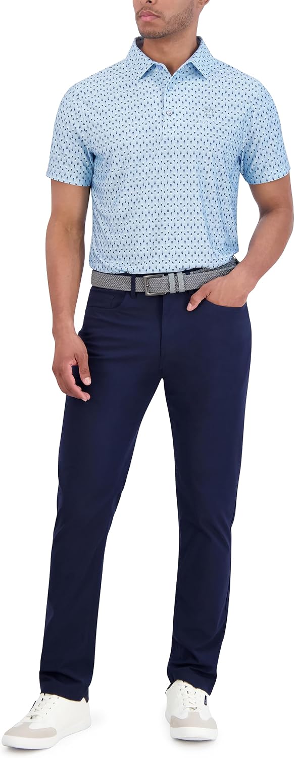 Detalle de Ben Sherman Men's Short Sleeve Printed Tech Sport Polo Top