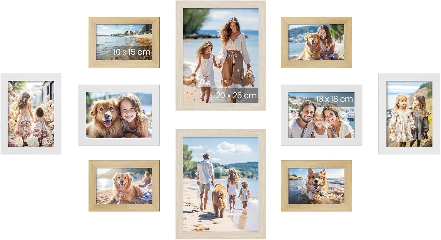Detalle de SONGMICS RPF310K02 Lot de 10 cadres photo 🖼
