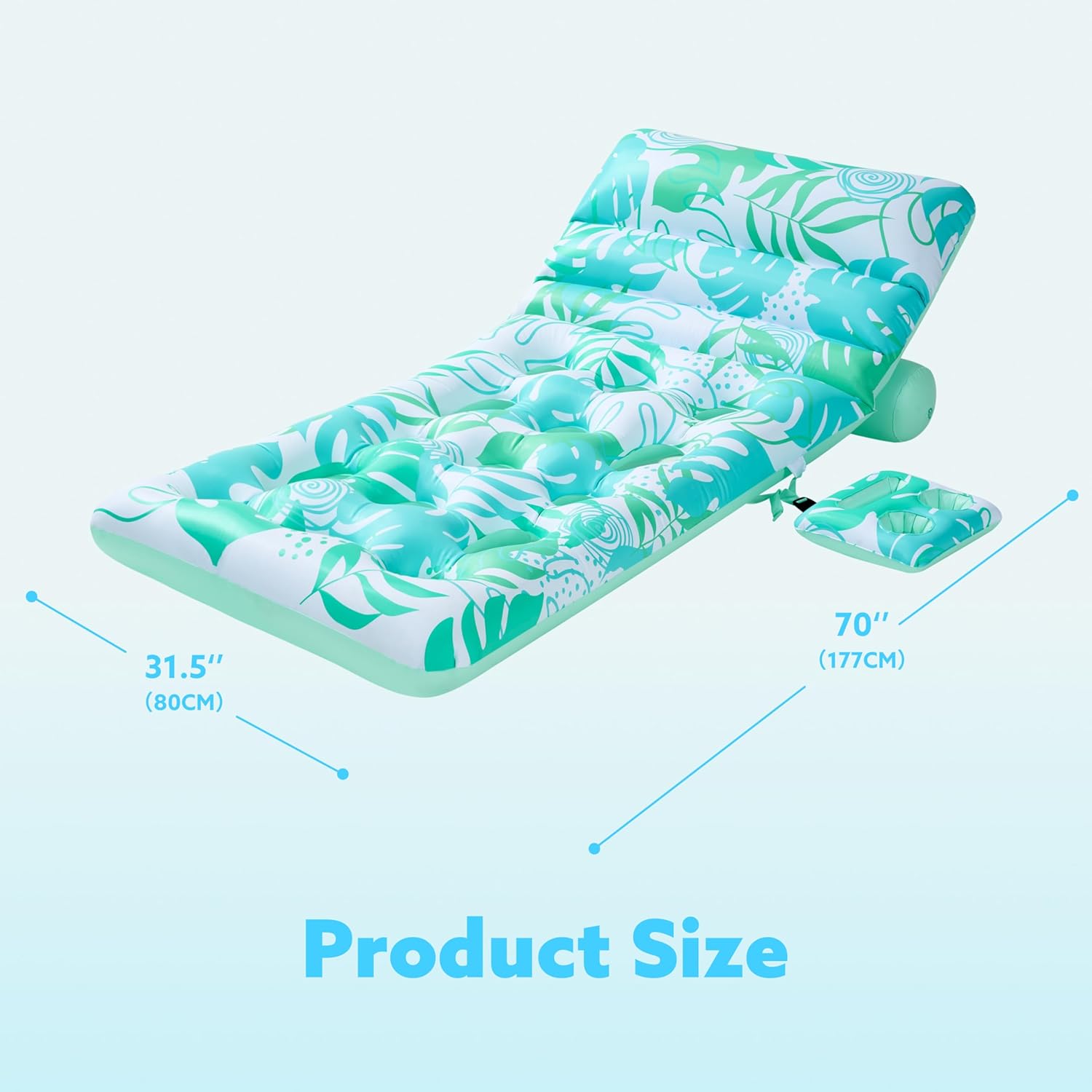 Detalle de SLOOSH Inflatable Pool Float for Adults with Adjustable Backrest, Cup Holders and Water Flow Vents