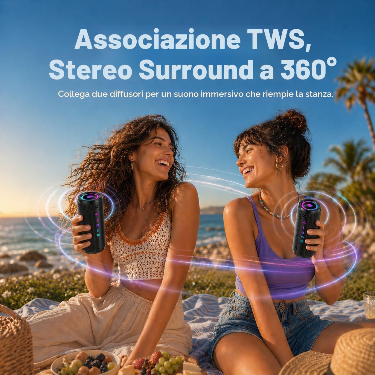 Thumbnail 6 de TIMU Cassa Bluetooth Portatile Potente 25W: suono ricco, autonomia e resistenza per ogni occasione