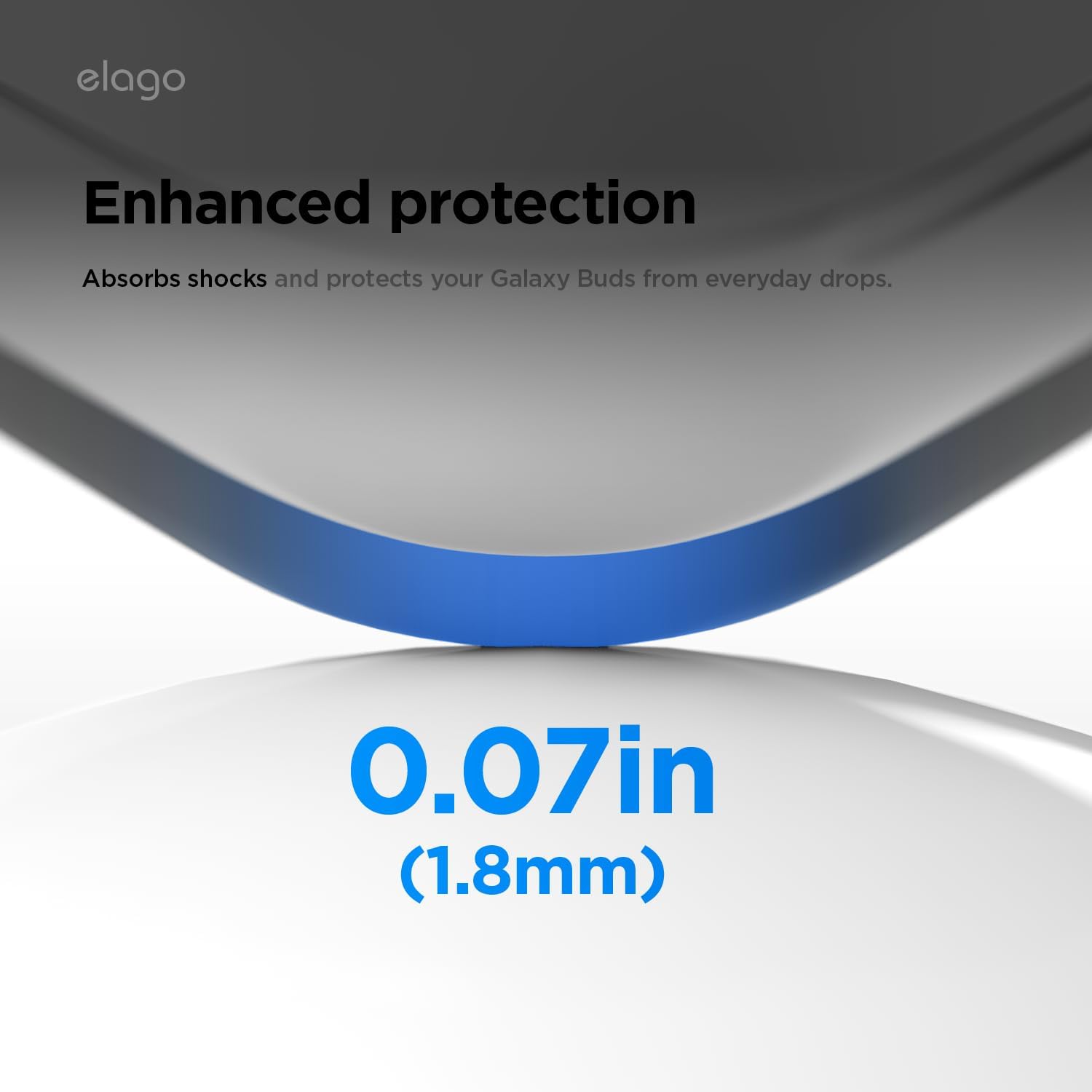 Detalle de elago Coque en silicone pour boîtier Samsung Galaxy Buds 4 Pro & Buds 4, protection avec mousqueton et compatibilité charge sans fil (Noir)