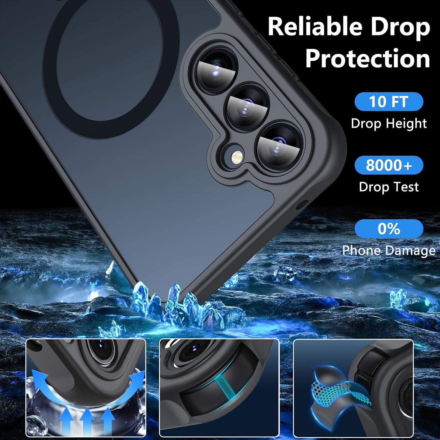 Thumbnail 5 de Hensinple Samsung S23 FE Case with 9H Glass