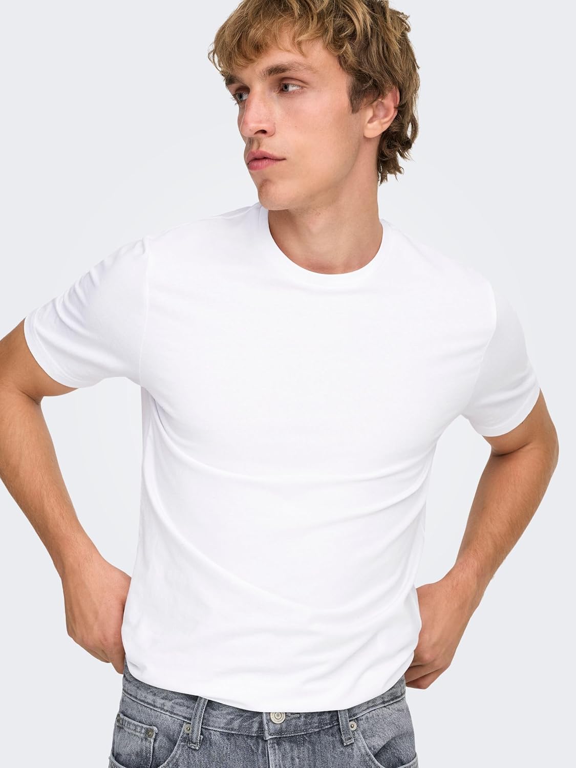 Thumbnail 5 de Only & Sons ONSBASIC 2-Pack Herren-T-Shirts mit Rundhalsausschnitt