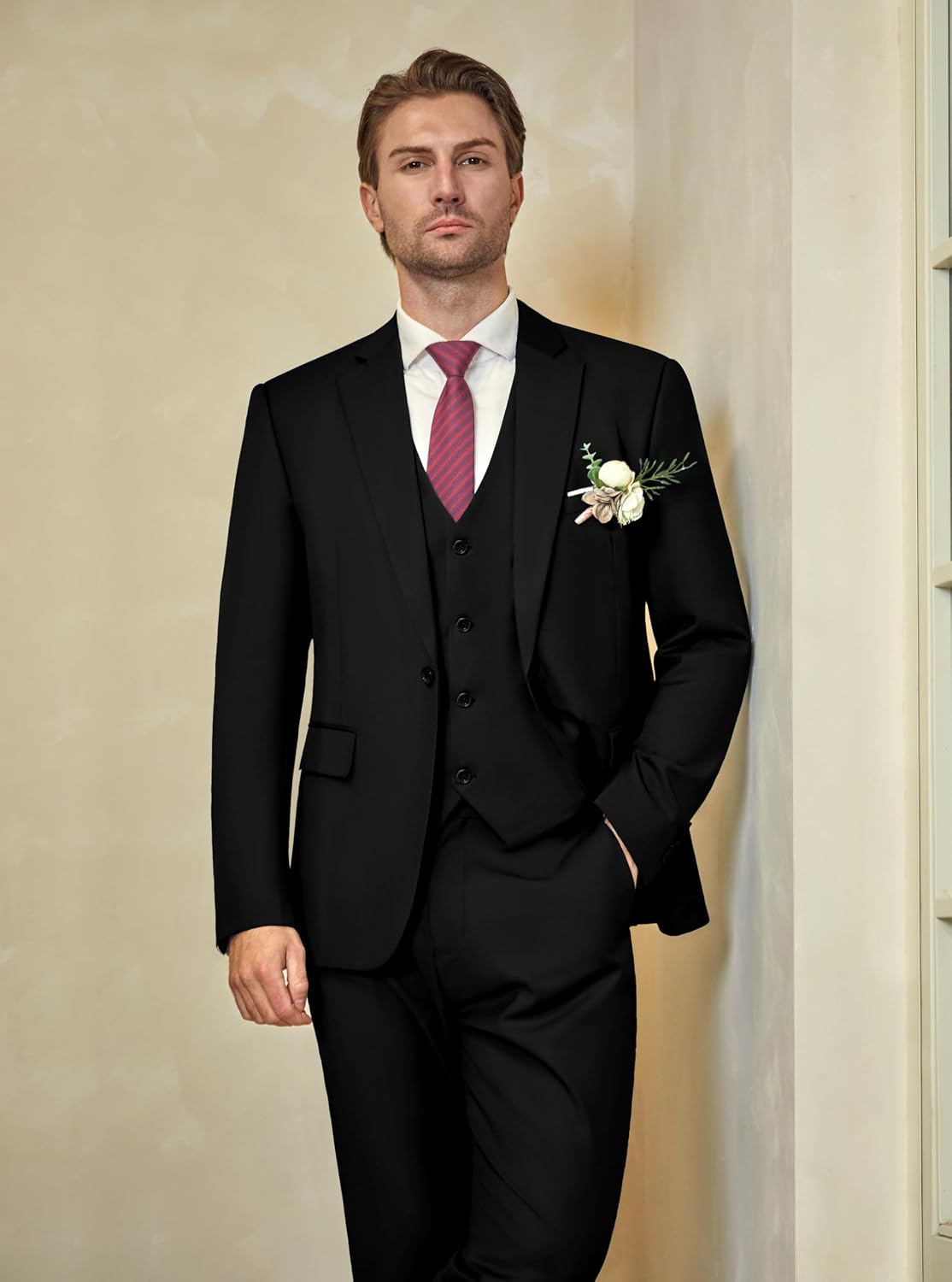 Thumbnail 1 de WULFUL Men’s Slim Fit Suit 3-Piece