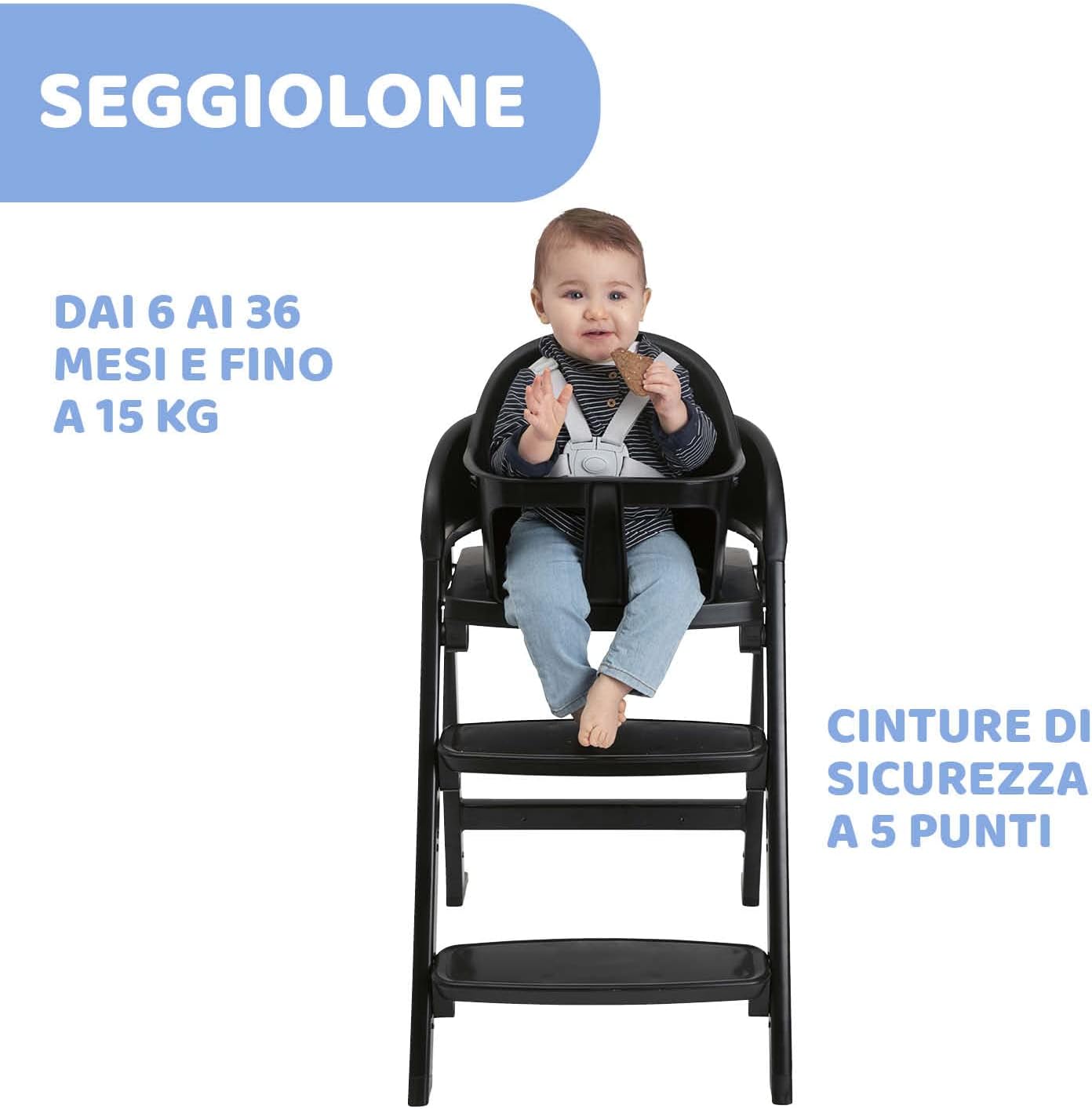 Detalle de Chicco Crescendo Lite: sedia evolutiva 6–36 mesi, 36 mesi–40 kg e fino a 99 anni, alta versatilità e chiusura compatta