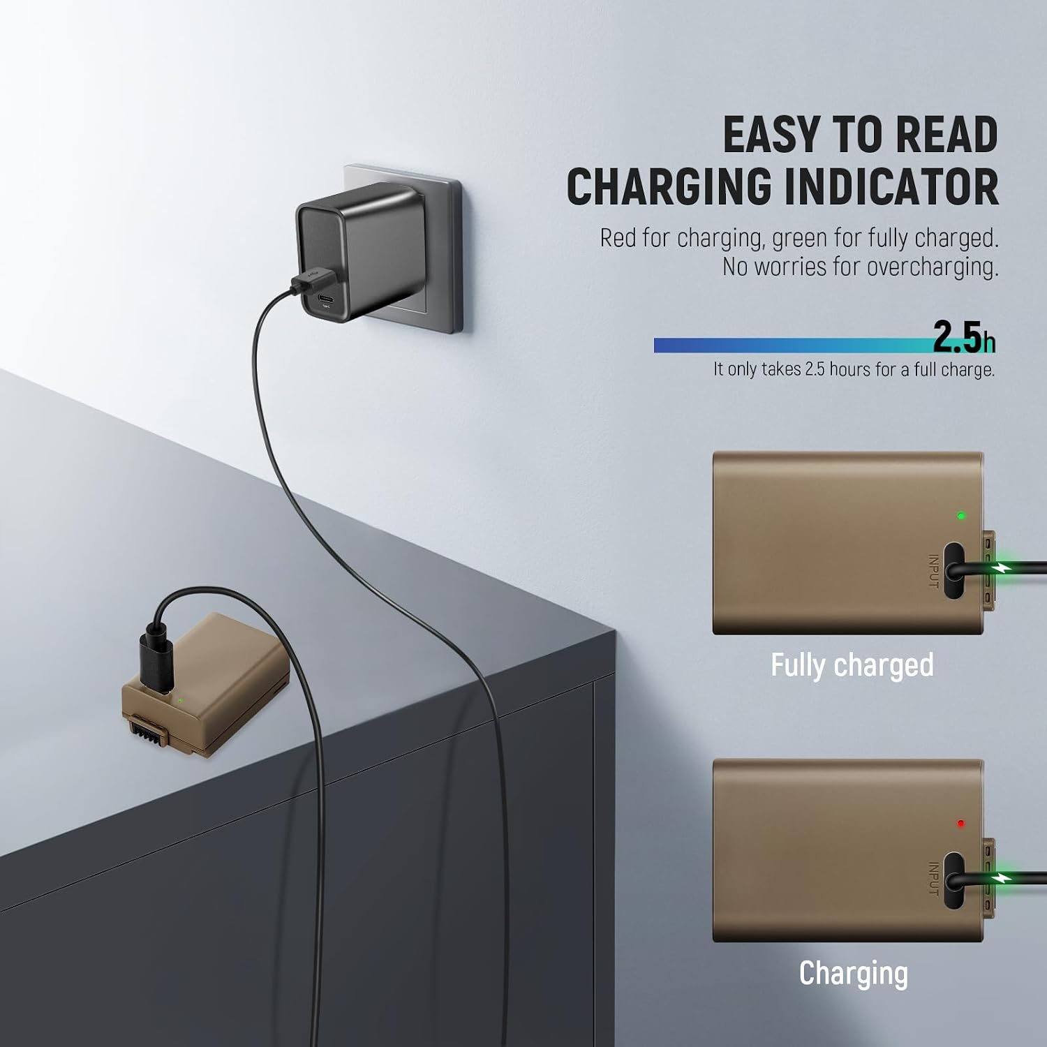 Thumbnail 5 de Batterie de remplacement NEEWER EN-EL25 (1250 mAh) pour Nikon Zfc, Z30, Z50 + charge via USB-C MH-32