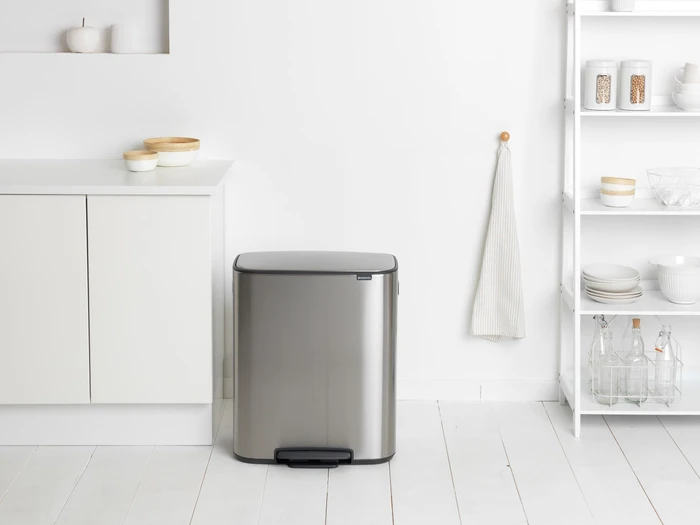 Thumbnail 6 de Brabantia Bo Treteimer 60 Liter Edelstahl Fingerprint Proof + Müllbeutel (120 Stück) 🗑