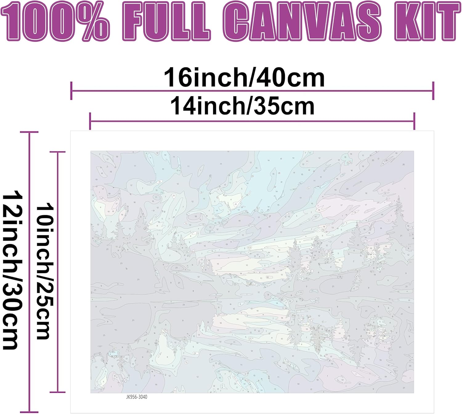 Thumbnail 3 de Hongyrjy Aurora Paint by Numbers 12x16 in canvas 🎨