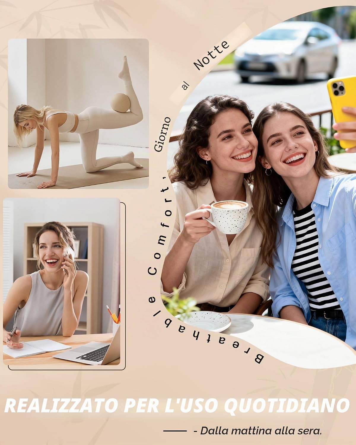 Detalle de Gladbecke Mutande in bambù da donna 5 pezzi: comfort, traspiranza e stile invisibile
