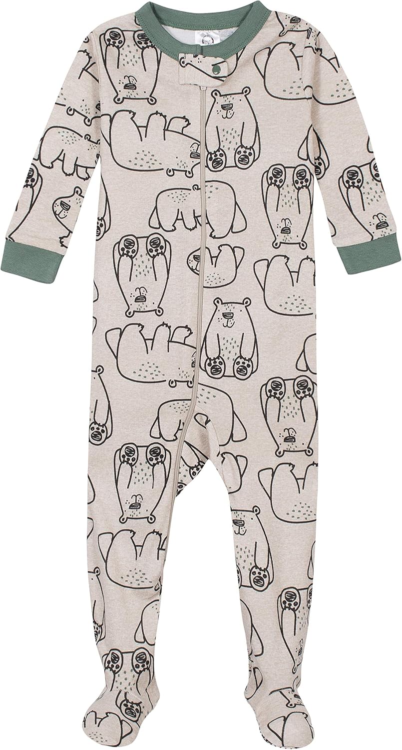 Detalle de Gerber Baby-Boys 4-Pack Footed Pajamas : grenouillères-pantoufles pour bébés garçon (Lot de 4)